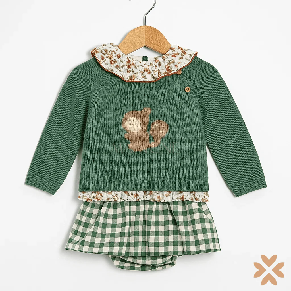 Completo tre pezzi vichy - Yoedu - immagine 2